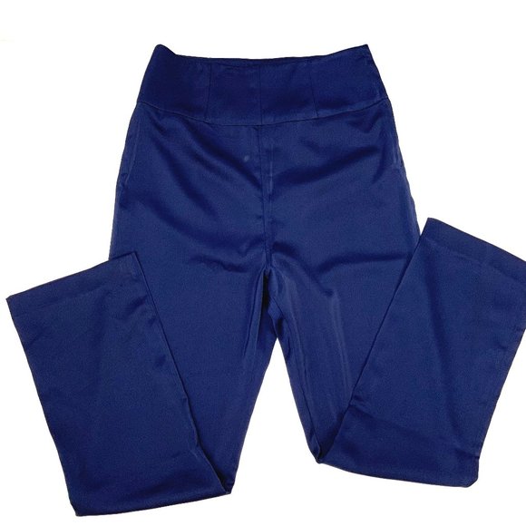 NBD Revolve Satin Fleur Trouser DressPants In Blueberry Small - Picture 6 of 16